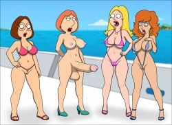 american_dad big_balls big_penis bikini blonde_hair boat brown_hair cameltoe connie_robinson dickgirl family_guy foursome francine_smith futanari lois_griffin meg_griffin penis red_hair sea sexfightfun ship sling_bikini sling_swimsuit slingshot_bikini slingshot_swimsuit swimsuit wedgie yuri