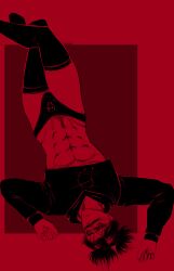 abs choso_kamo male male_only midriff stockings thighhighs thong