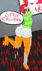 big_ass big_butt chicken chicken_girl chicken_little elebrruno embarrassed embarrassed_female embarrassed_nude_female enf furry humiliated humiliation