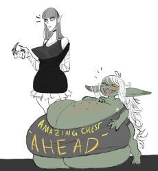 elf goblin goblin_female massive_breasts shortstack yobaba