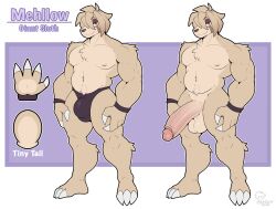 1boy big_claws big_male big_penis character_reference clothing flaccid_penis furry genitals giant_sloth hair huge_balls huge_cock huge_male male male_only mehdrawings mehllow_(mehdrawings) muscular muscular_anthro muscular_male muscular_thighs nipples nude original_character pecs penis skimpy sloth solo solo_male tail topless