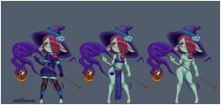 absparrow absurd_res accessory bluesparrow censer clothing female flower flower_in_hair gas goblin goblin_female hair hair_accessory hat headgear headwear hi_res humanoid legwear magic_user plant potion potion_bottle short_stack smoke solo stockings tabard witch witch_hat