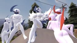 3d 3d_(artwork) absol anthro baek-myo mega_absol nintendo pokémon_(species) pokemon shiny_pokemon