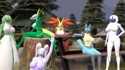 3d 3d_(artwork) absol baek-myo delphox gardevoir goodra lucario nintendo pokémon_(species) pokemon pokemon_(species) serperior