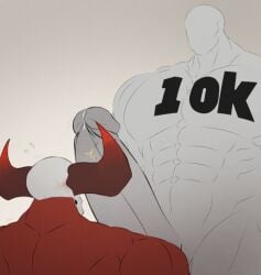 bara before_sex celebration demon_horns dominant_male faceless_male gay giant_penis male/male male_only milestone_celebration nalnahi1 precum