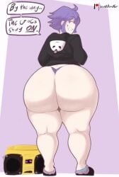 1girls animated ass ass_clapping ass_focus big_ass bottom_heavy bouncing_ass bubble_butt clapping_cheeks commission crocs dat_ass dialogue dumptruck_ass fat_ass female female_only gold_boombox_(prevence) huge_ass jacket jiggle jiggling_ass kuromi large_ass lewddoodler light-skinned_female light_skin looking_at_viewer looking_back massive_ass onegai_my_melody panties purple_eyes purple_hair sanrio shoes shortstack smile solo sound sound_effects tagme talking_to_viewer text thick_ass thick_thighs twerking valrie_(valriedough) video wide_hips