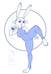 2021 animated anthro bracelet breasts capcom chun-li clothed clothing cosplay crossover crossover_cosplay disney ears_up female female_focus female_only flat_chest full-length_portrait fur furry furry_only genitals izra jewelry judy_hopps lagomorph leporid mammal monochrome navel nipples nude off/on on_one_leg one_leg_up portrait pose pussy rabbit raised_leg short_playtime small_breasts solo solo_female solo_focus spiked_bracelet spikes standing street_fighter toeless_legwear video_games zootopia