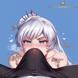 ai_generated bulge bulge_through_clothing cock_worship huffing pov rwby self_upload sniffing tagme twistedpeach weiss_schnee