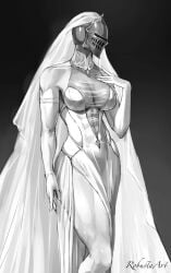 1girls abs anri_of_astora armor armored_female clothed clothing dark_souls dark_souls_3 dress female female_focus female_only fromsoftware helmet muscular_female only_female robustaart wedding_dress