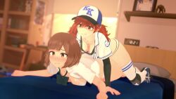 2girls 3d ahe_gao animated anna_anon anna_skyler anonymous_artist aroused ass baseball_cap baseball_uniform bed bedroom bedroom_sex big_ass big_breasts big_butt blush bouncing_ass bouncing_breasts bowtie bra breasts brown_eyes brown_hair cheating cleats clothed_sex curvaceous curvy ela_amano excited feet_up female/female female_ejaculation female_orgasm futanari gym_uniform happy_sex huge_ass huge_breasts huge_butt humping knee_pads koikatsu large_ass large_breasts large_butt lesbian lesbian_sex light-skinned_female light_skin longer_than_30_seconds looking_pleasured no_sound on_bed open_shirt orgasm orgasm_face passionate plap plump_ass prone_bone red_hair school_uniform sex sex_from_behind shoes shorter_than_one_minute skirt_removed sports_bra sports_uniform sportswear squi squirting squirting_through_clothes thick_thighs thighhighs tongue tribadism tribadism_from_behind twintails underwear undressed video voluptuous voluptuous_female white_socks yuri