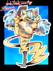 aurora_(nbanoob) big_breasts breasts female furry huge_breasts pokemon pokemon_(species) thick_thighs uma_sow wide_hips zeraora