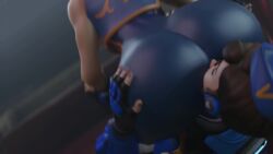 anilingus_through_clothes ass_on_face ass_sniffing ass_worship big_ass bubble_butt chun-li facesitting kishi overwatch sniffing_ass stinkface street_fighter tagme tracer video yuri