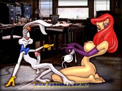 1anthro 1girls canon_couple disney female human jessica_rabbit male married_couple nipples penis porncartoon roger_rabbit straight tagme testicles who_framed_roger_rabbit