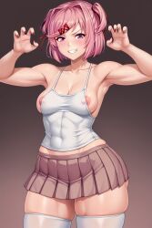 1girls abs ai_generated doki_doki_literature_club female female_only natsuki_(doki_doki_literature_club) solo tagme xusisidie