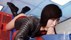 blowjob peter_parker sfm_hood spider-man spider-man_(ps4) spider-man_(series) spider-man_2_(ps5) yuriko_watanabe yuriko_watanabe_(insomniac)