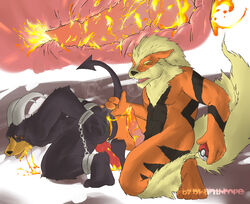 arcanine houndoom lykanthrope male_only nintendo pokemon pokemon_(species)