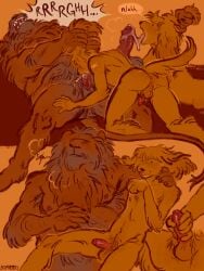 absurd_res afterglow anthro armpit_hair barbary_lion bird_dog bodily_fluids body_hair boypretties canid canine canis comic cum cum_in_mouth cum_inside domestic_dog duo felid fellatio foreskin genital_fluids genitals grabbing_both_ears hi_res hunting_dog lion male male/male mammal oral pantherine penile penis pubes sex spaniel the_apprentice's_plea uncircumcised