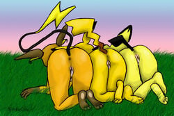 anus kinkychu nintendo pichu pikachu pokemon pokemon_(species) raichu