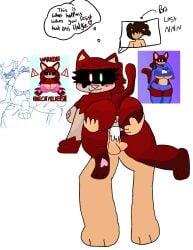 aryx_(oc) bad_quality catgirl couple cum_in_pussy cum_in_pussy hedgehog_ears hedgie_(oc) love low_quality lowres no_nut_november reference_image sex spike_hair white_background