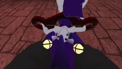 3d bunny_boy daycare_attendant_(fnaf) hot_dogging locked_arms purple_penis stuck tentacle vrchat