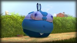 16:9 2021 3d alternate_version_at_source anthro basket belly belly_expansion berry_juice big_belly big_breasts big_cheeks black_eyebrows blue_body blue_bottomwear blue_clothing blue_ears blue_inner_ear blue_pants blueberry_(fruit) blueberry_inflation blueberry_juice bodily_fluids body_inflation bottomwear breast_expansion breasts button_(fastener) clothed clothing colored container digital_media_(artwork) disney expansion eyebrows eyelashes farm female food fruit hi_res huge_belly huge_breasts huge_cheeks hyper hyper_belly hyper_breasts hyper_inflation immobile inflation judy_hopps juice_(beverage) lactating lagomorph leporid mammal navel not_person420 open_bottomwear open_clothing open_pants outside pants plant purple_clothing purple_eyes purple_shirt purple_topwear rabbit round_body shaded shirt shrub solo source_filmmaker_(artwork) spherical_inflation stained_clothing swollen_cheeks tight_clothing topwear unusual_bodily_fluids unusual_lactation widescreen zootopia