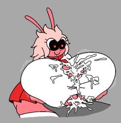 2024 bunny_ears bunny_girl cum ejaculation_between_breasts engulfing_paizuri excessive_cum gremlingrounded heart_eyes huge_breasts large_breasts multiple_orgasms paizuri paizuri_under_clothes pink_skin post_orgasm