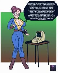 2024 ass_expansion background bimbofication brain_drain breast_expansion colored comic dialogue edit fallout hourglass_figure huge_ass huge_breasts photoshop portuguese portuguese_dialogue portuguese_text shishikasama text unaware vault_dweller vault_girl vault_suit watermark