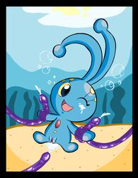 bound color cum female feral front_view icykamek manaphy nintendo nude pokemon tagme tentacle underwater vulva wink