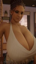 animated big_breasts bouncing_breasts huge_breasts panam_palmer tagme video vreya3d