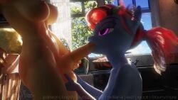 16:9 2024 3d_(artwork) 3d_animation 5_fingers accessory animal_genitalia animal_penis animated anthro anthro_on_anthro anthrofied applejack_(mlp) appliance areola ass athletic athletic_anthro ball_fondling balls bedroom_eyes big_breasts big_butt blender_(artwork) blinking blue_body bouncing_balls breasts burrymare chair credits digital_media_(artwork) duo duo_focus earth_pony english_text equid equine equine_genitalia equine_penis erection eye_roll fellatio fellatio_pov female female_penetrated fingers first_person_view fondling food friendship_is_magic furniture genital_focus genitals glistening glistening_genitalia group gynomorph hair hair_accessory hair_over_eye hairband half-closed_eyes handwritten_text hasbro hi_res high_framerate horse huge_filesize humanoid_hands inside intersex intersex/female intersex_penetrating kitchen kitchen_appliance kitchen_counter kitchen_utensils kneeling kneeling_oral_position lamp light looking_at_another looking_pleasured looking_up looking_up_at_partner mammal medial_ring multicolored_hair multicolored_tail multiple_angles my_little_pony nails narrowed_eyes no_sound oral pastry penetration penile penis penis_focus penis_towards_viewer pie pink_eyes plantigrade pony pov_blowjob pov_penis_closeup rainbow_dash_(mlp) rainbow_hair rainbow_tail receiving_pov seductive sex sheath sunlight tagme tail text thick_thighs tools video video widescreen window window_light yellow_body