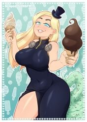 edible_scat female ice_cream marvel marvel_comics pseudo_scat scopedout smile soft_serve_(x-men) x-men