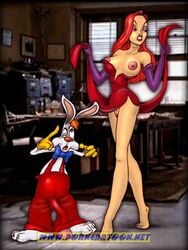 1anthro 1girls canon_couple disney female human jessica_rabbit male married_couple nipples porncartoon pussy roger_rabbit straight tagme who_framed_roger_rabbit