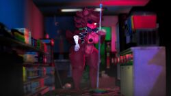 absurd_res animatronic anthro areola big_breasts breasts broom canid canine cleaning_tool eye_patch eyewear female five_nights_at_freddy's fox foxy_(cally3d) foxy_(fnaf) fredina's_nightclub genitals glowing glowing_eyes gold_(metal) gold_tooth hi_res machine mammal nipple_piercing nipples paypalbitches piercing pussy robot scottgames solo thick_thighs yellow_eyes