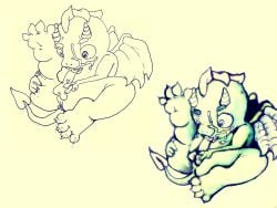 4:3 4_toes absurd_res anthro autofellatio barefoot bodily_fluids cum cum_in_mouth cum_in_own_mouth cum_in_self cum_inside cum_on_face cum_on_own_face cum_on_self dragon dvlsh_(artist) feet genital_fluids green_body green_skin hi_res horn jaxx_(dvlsh) line_art male male_only masturbation mythological_creature mythological_scalie mythology nude oral oral_masturbation painting_(artwork) penile penile_masturbation scalie solo tail toes wings