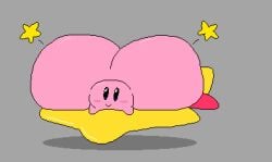 aliasing animated ass ass_clapping big_butt blush bubble_butt digital_media_(artwork) floating glistening glistening_butt grey_background huge_butt hyper kirby kirby_(series) kirby_air_riders loop male male_focus mouth_closed nintendo nxyitn pink_body pixel_(artwork) pixel_animation shadow simple_background smile solo star vehicle waddling_head warp_star