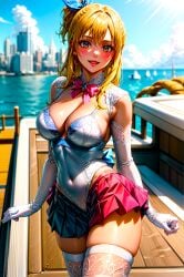 1girls ai_generated anime blonde_female blush boat bridal_gauntlets brown_eyes_female city_background cleavage cosplay crossover curvy fairy_tail fantasy female_focus gloves hot kawaii large_breasts leggings lovely lucy_heartfilia magical_girl ocean ribbon_tie sailor_moon sailor_moon_(series) sailor_uniform sailor_venus sexy ship skirt smiling_at_viewer solo stable_diffusion thick_thighs toongenai upper_body voluptuous_female witch wood wooden_floor