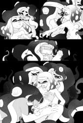 4girls breast_grab clones cunnilingus marina_(splatoon) pearl_(splatoon) small_breasts spicy_ssaur_(artist) splatoon tagme tentacle_hair void yuri