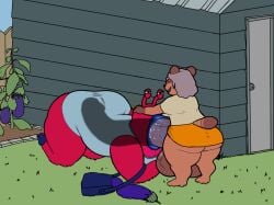 2026 age_difference all_fours anthro ass balls bent_over big_balls big_breasts big_butt big_penis bodily_fluids bottomless bottomwear breasts brown_body brown_fur brown_skin canid canine caught cleavage closed_eyes clothed clothing colored detailed digital_drawing_(artwork) digital_media_(artwork) door duo eggplant elderly elderly_anthro elderly_gynomorph elderly_intersex erection evil_grin eyes_always_closed eyestalks fangs female female_penetrated fingers flat_colors food fruit fur garden_shed gastropod genital_fluids genitals grass grey_hair gynomorph gynomorph_penetrating hair hand_on_head hi_res huge_balls huge_butt huge_cock huge_lips hyper hyper_balls hyper_genitalia hyper_penis intersex intersex_penetrating junko_gamou_(grannybase) kiss_mark lips lipstick lipstick_on_penis makeup mammal mature_anthro mature_gynomorph mature_intersex mollusk no_underwear on_grass on_ground open_mouth oral oral_penetration outside overweight penetration penis plant purse raccoon_dog saliva saliva_on_penis sex shed shirt size_difference skimpy skirt slug smile stealing tanuki teeth thechonk thick_lips thick_thighs topwear vein veiny_balls veiny_penis wide_hips x-ray_view