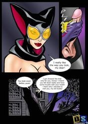 1girls batman batman_(series) bruce_wayne catwoman catwoman_(the_batman) comic dc_comics drawn-sex.com sanches selina_kyle the_batman