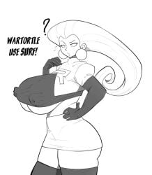 big_nipples huge_areolae huge_breasts jessie_(pokemon) joylewds pokemon slideshow tight_clothing underboob wet