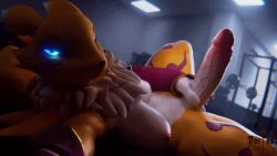 1futa 3d animated anthro black_sclera blue_eyes digimon doctor-sfm female foreskin foreskin_pull furry futa_masturbation futa_only futanari gif glowing_eyes gym humanoid_penis intersex large_penis longer_than_10_seconds looking_at_viewer loop looping_animation masturbation medium_breasts penile_masturbation penis renamon selfie shorter_than_10_seconds solo solo_masturbation uncircumcised uncut