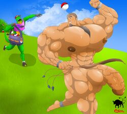 abs biceps bodybuilder centaurus daz_candyman furry gijinka hyper hyper_balls hyper_genitalia hyper_muscles hyper_penis hyper_testicles male male_focus male_only muscle muscles muscular muscular_arms muscular_ass muscular_back muscular_legs muscular_male muscular_thighs nipples pecs pokemon pokemon_(species) tauros veins veiny_penis