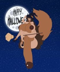 5:6 albertomangala animated anthro ass balls big_(disambiguation) big_balls big_breasts big_butt big_penis breasts futanari genitals gynomorph halloween halloween_2021 halloween_costume herm hi_res holidays huge_balls huge_breasts huge_cock hyper hyper_balls hyper_genitalia hyper_penis intersex penis short_playtime solo