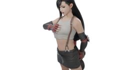 1girls 3d artist_request blender breasts brown_hair bulge bulge_between_breasts chest_bulge deep_penetration dildo dissidia dissidia_final_fantasy female female_only final_fantasy final_fantasy_vii final_fantasy_vii_remake horsecock human_with_animal_genitalia human_with_horsecock male pectoral_bulge penis solo stomach_bulge tifa_lockhart