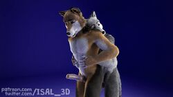 3d_(artwork) 5_fingers anal anal_sex animal_genitalia animated anthro anthro_on_anthro anthro_penetrated anthro_penetrating anthro_penetrating_anthro bouncing_penis canid canine canis digital_media_(artwork) duo erection fingers from_behind_position fur genitals grey_body grey_fur interlocked_fingers isal knot loop male male/male male_penetrated male_penetrating male_penetrating_male mammal orange_body orange_fur penetration penile penile_penetration penis penis_in_ass sex short_playtime watermark wolf