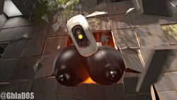 3d big_breasts big_nipples breasts breasts breasts dark_skin ghlados glados huge_breasts hyper_breasts large_areolae large_breasts nipples oily portal_(series) robot robot_girl shiny shiny_breasts shiny_skin source_filmmaker