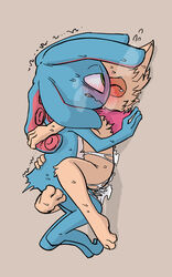 ambiguous/ambiguous ambiguous_gender anthro blush bodily_fluids clenched_teeth closed_eyes cum digital_media_(artwork) duo fish fizz_(lol) from_front_position fur genital_fluids hi_res intimate league_of_legends looking_pleasured lying male_only mammal marine missionary_position on_back orgasm_face pwslz riot_games sex shaking shivering simple_background sweat tears teemo teeth video_games yordle