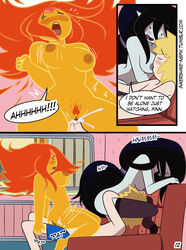 1boy 2girls adventure_time age_difference areolae big_breasts black_hair blush bouncing_breasts breasts cartoon_network comic cowgirl_position cum cum_in_pussy cum_inside cunnilingus drpizzaboi1 english_text female/female female_pubic_hair finn_the_human flame_princess grey_skin hourglass_figure inkershike long_hair marceline mature_female mature_woman mob_face nipples nude nude_female older_female orange_hair orange_skin page_12 pale_skin penetration penis reverse_spitroast sex shorts sitting_on_face stockings straight_hair sucking_nipples text threesome vagina vaginal_penetration vaginal_sex vampire voluptuous younger_female younger_male