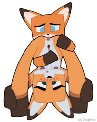 2021 absurd_res alpha_channel anal anthro canid canine dearfox duo embarrassed female fox fur genitals hi_res male male/female mammal microsoft minecraft mojang oral orange_body orange_fur pussy rimming sex video_games xbox_game_studios