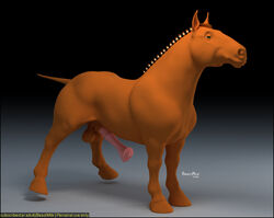 3d_(artwork) anatomically_correct animal_genitalia animal_penis balls beastmilk belgian_draft_horse digital_media_(artwork) draft_horse equid equine equine_penis feral genitals hooves horse male mammal mane model penis solo spread_legs spreading